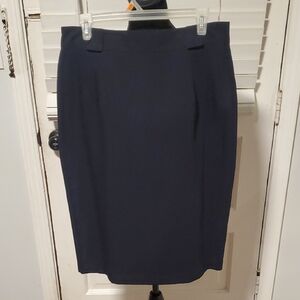 Mondi Elegant Dark Navy Blue Pencil Skirt